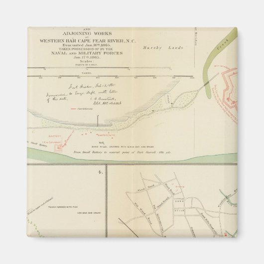 Wilmington, Ft Caswell, Smiths Insel Augusta Magnet (Vorne)