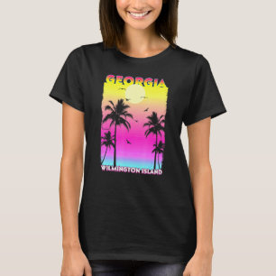 Wilmington Island Georgia Ga Summer Vintag Sunset T-Shirt
