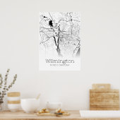 Wilmington Map - North Carolina - City Map Poster (Küche)
