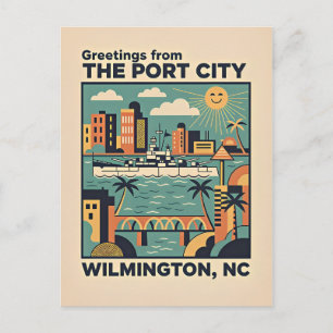 Wilmington NC Farbige Retro-Reise 1930er Jahre Postkarte