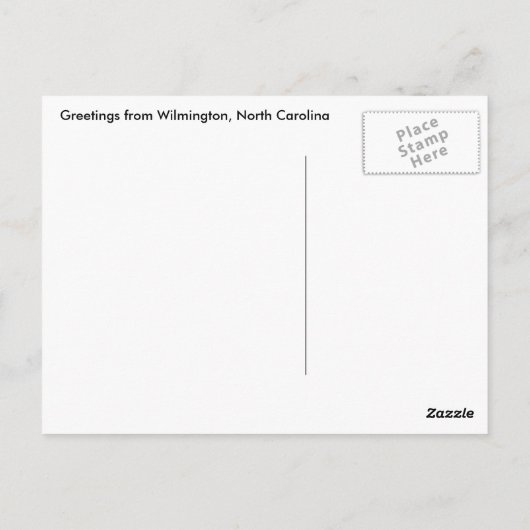 Wilmington, NC Nautical Chart Postcard Postkarte (Rückseite)