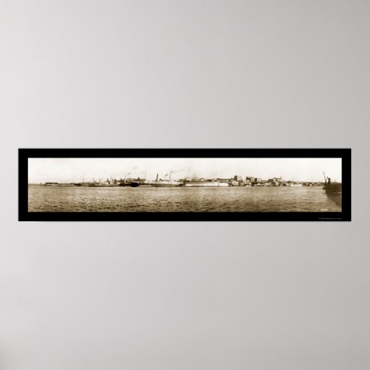 Wilmington NC Water Foto 1918 Poster (Vorne)