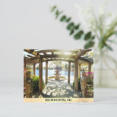 Wilmington North Carolina Airlie Gardens Pergola Postkarte (Stehend Vorderseite)