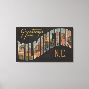 Wilmington, North Carolina - große Leinwanddruck