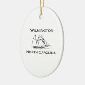 Wilmington-North Carolina-hohes Schiff Keramikornament (Links)