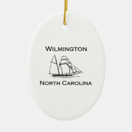 Wilmington-North Carolina-hohes Schiff Keramikornament