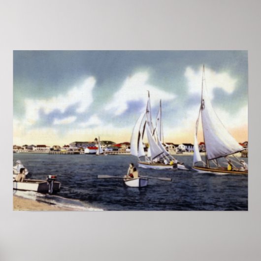 Wilmington North Carolina Sailing Poster (Vorne)