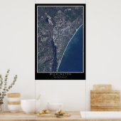 Wilmington North Carolina Satellite Poster Map (Küche)