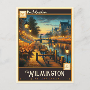 Wilmington, North Carolina VINTAG Postkarte