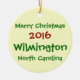 WILMINGTON-NORTH CAROLINA-WEIHNACHTSverzierung Keramik Ornament