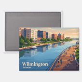 Wilmington Riverfront USA Magnet (Vorderseite/Rückseite)