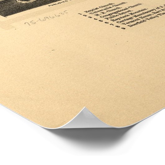 Wilmington Vermont 1891 Antike Panoramakarte Poster (Ecke)