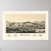 Wilmington, VT Panoramic Map - 1891 Poster (Vorne)