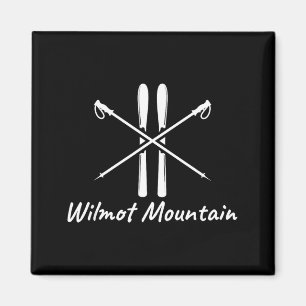 Wilmot Berg Illinois Ski Skistöcke Winter Magnet