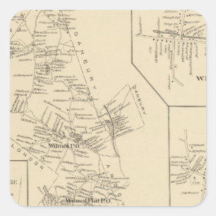 Wilmot, Merrimack Landkreis Quadratischer Aufkleber