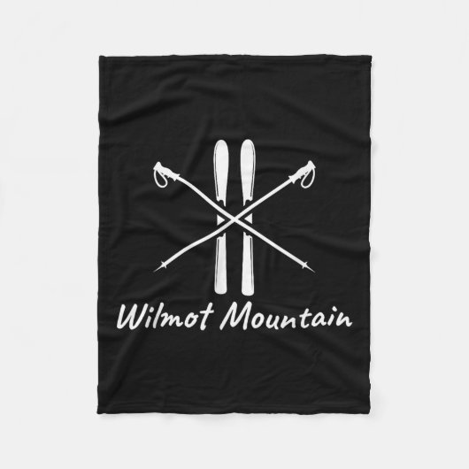 Wilmot Mountain Illinois Skilifte Winter V Fleecedecke (Vorderseite)