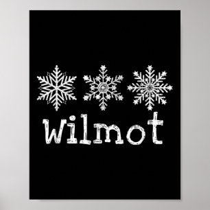 Wilmot Mountain Skifahrer Skifahren Ski Schneefloc Poster