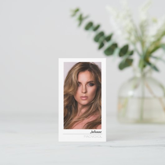 Wilshire Actor Model | Pro Business Calling Card Visitenkarte (Stehend Vorderseite)