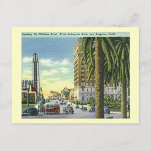 Wilshire Blvd., Los Angeles, Kalifornien Vintag Postkarte
