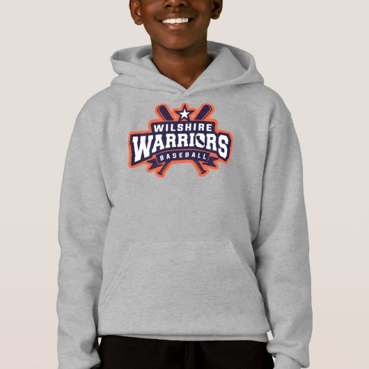 Wilshire Warriors Baseball League Logo Hoodie (Vorderseite)