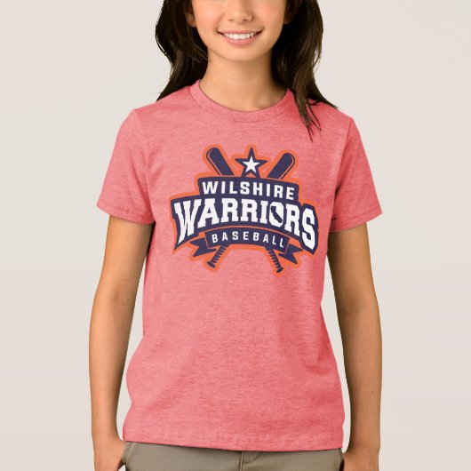 Wilshire Warriors Baseball League Logo Tri-Blend Shirt (Vorderseite)