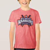 Wilshire Warriors Baseball League Logo Tri-Blend Shirt (Vorderseite)