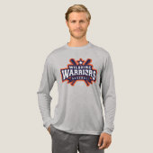 Wilshire Warriors Baseball League Logo Tri-Blend Shirt (Volle Vorderseite)