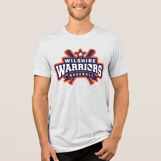 Wilshire Warriors Baseball League Logo Tri-Blend Shirt (Vorderseite)