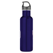 Wilshire Warriors Baseball League White Logo Edelstahlflasche (Rückseite)