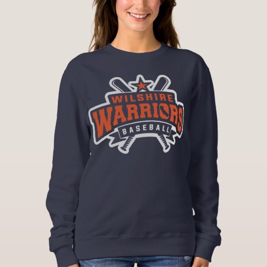 Wilshire Warriors Baseball League White Logo Sweatshirt (Vorderseite)