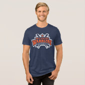 Wilshire Warriors Baseball League White Logo Tri-Blend Shirt (Vorderseite voll)
