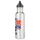 Wilshire Warriors Navy Baseball-Logo Edelstahlflasche (Rechts)