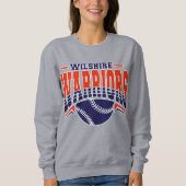 Wilshire Warriors Navy Baseball-Logo Sweatshirt (Vorderseite)