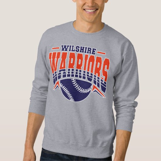 Wilshire Warriors Navy Baseball-Logo Sweatshirt (Vorderseite)