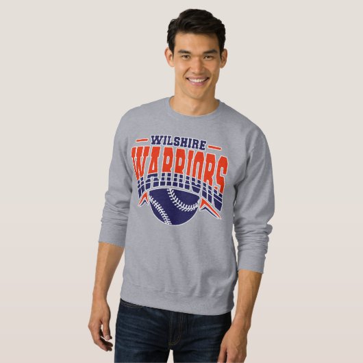 Wilshire Warriors Navy Baseball-Logo Sweatshirt (Vorne ganz)