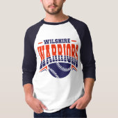 Wilshire Warriors Navy Baseball-Logo T-Shirt (Vorderseite)