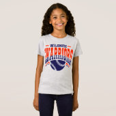 Wilshire Warriors Navy Baseball-Logo T-Shirt (Vorne ganz)