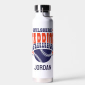 Wilshire Warriors Navy Baseball-Logo Trinkflasche (Links)