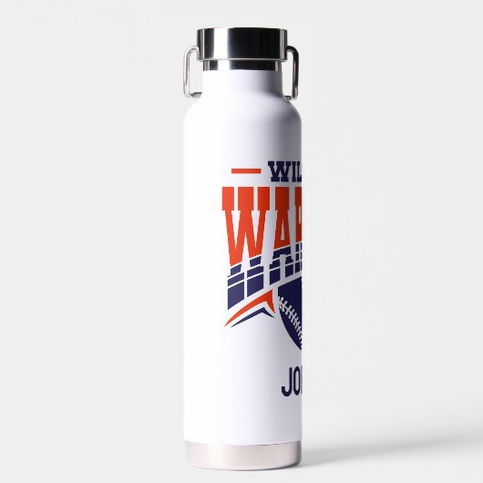 Wilshire Warriors Navy Baseball-Logo Trinkflasche (Vorne)