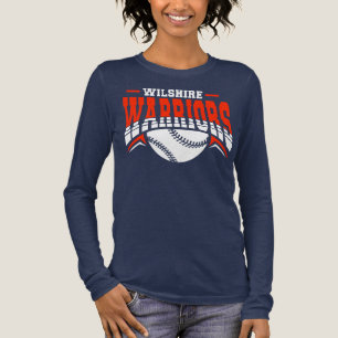 Wilshire Warriors White Baseball-Logo Tri-Blend Shirt