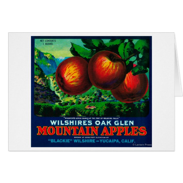 Wilshire's Oak Glen Apple Crate Label (Vorderseite (Horizontal))