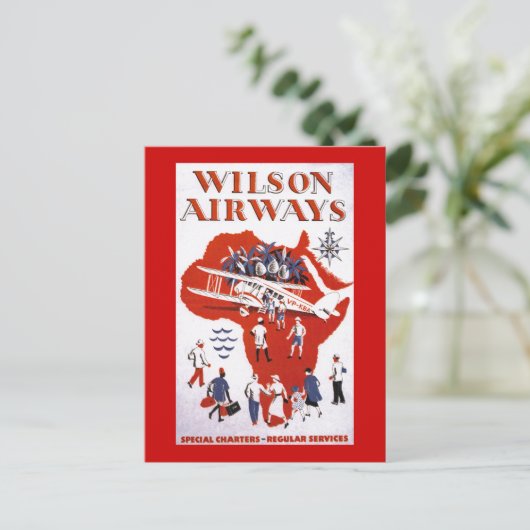 Wilson Airways ~ Afrika Postkarte (Stehend Vorderseite)