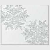 WILSON BENTLEY SNOWFLAKE AUF WEISS GESCHENKPAPIER (Flach)