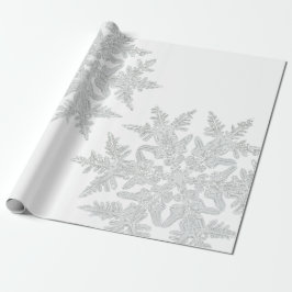WILSON BENTLEY SNOWFLAKE AUF WEISS GESCHENKPAPIER