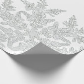 WILSON BENTLEY SNOWFLAKE AUF WEISS GESCHENKPAPIER (Ecke)