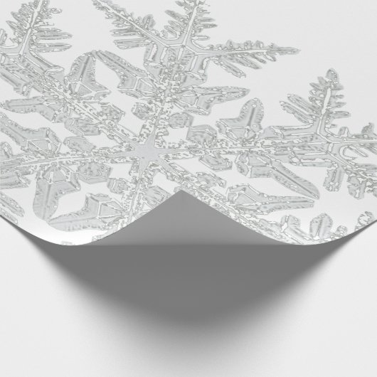 WILSON BENTLEY SNOWFLAKE AUF WEISS GESCHENKPAPIER (Ecke)