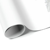 WILSON BENTLEY SNOWFLAKE AUF WEISS GESCHENKPAPIER (Rolleneckpunkt)