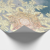 WILSON BENTLEY SNOWFLAKE DESIGN CHRISTMAS GESCHENKPAPIER (Ecke)