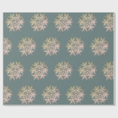WILSON BENTLEY SNOWFLAKE ON BLUE GRAU GESCHENKPAPIER (Flach)