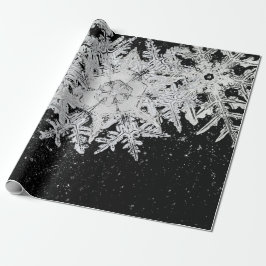 WILSON BENTLEY SNOWFLAKEN AUF DEM NIGHT SKY GESCHENKPAPIER